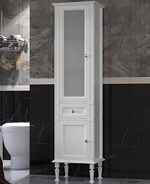 Opadiris Шкаф-пенал для ванной Кантара 46 L белый матовый – фотография-1